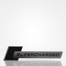 Original Audi Supercharged Schriftzug schwarz